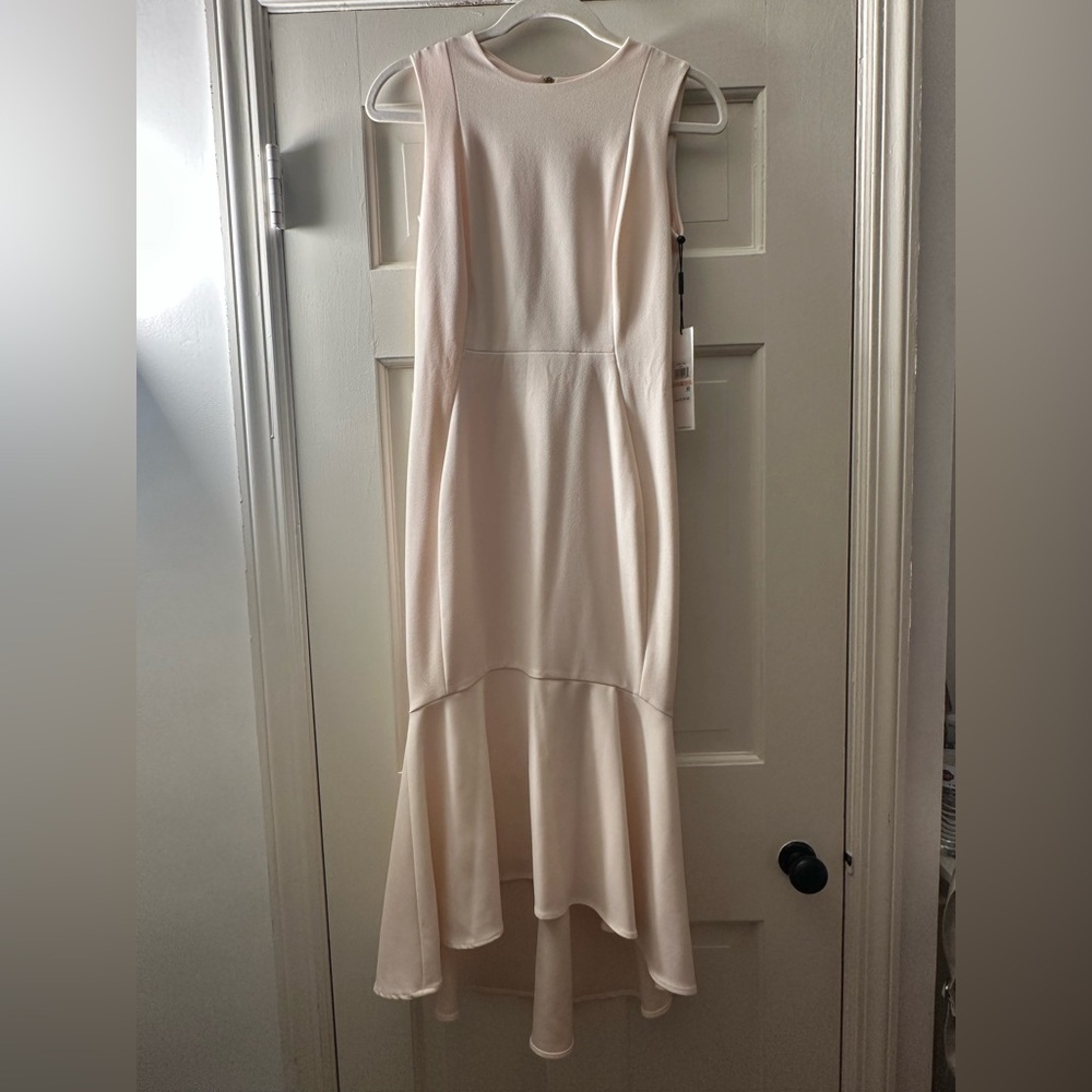 Calvin Klein Cream Ruffled High Low Sundress - Picture 4 of 4